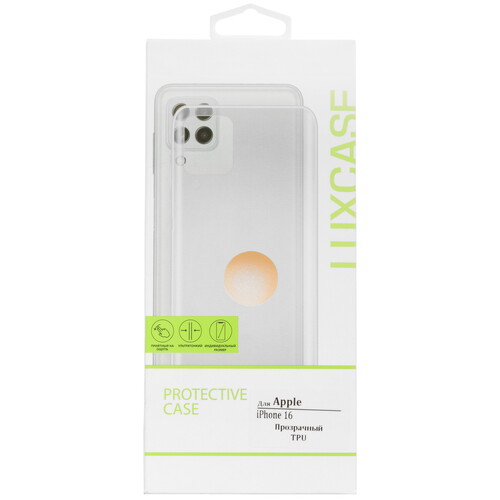 Купить Накладка  LuxCase для Apple iPhone 16 прозрачный  5637317. Характеристики, отзывы и цены в Донецке