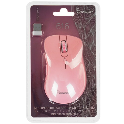 Купить Мышь беспроводная Smartbuy 616AG [SBM616AGP] розовый  9218265. Характеристики, отзывы и цены в Донецке