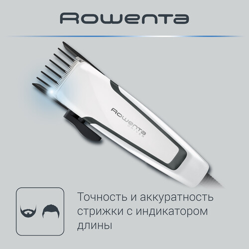 Купить Машинка для стрижки Rowenta TN1605F0 белый/черный  9079618. Характеристики, отзывы и цены в Донецке