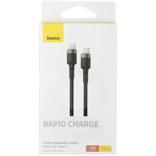 Купить Кабель круглый Baseus USB Type-C - USB Type-C черный 2 м  5482550. Характеристики, отзывы и цены в Донецке
