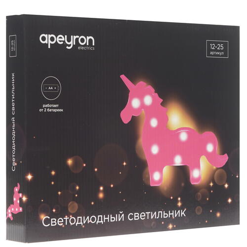 Купить Декоративный светильник Apeyron Единорог розовый  1364615. Характеристики, отзывы и цены в Донецке