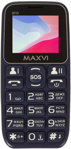 Купить Сотовый телефон Maxvi B110 синий  9064665. Характеристики, отзывы и цены в Донецке