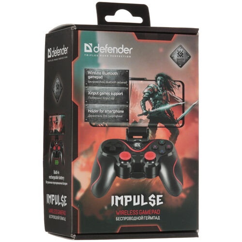 Купить Геймпад беспроводной/проводной Defender Impulse черный  9204524. Характеристики, отзывы и цены в Донецке
