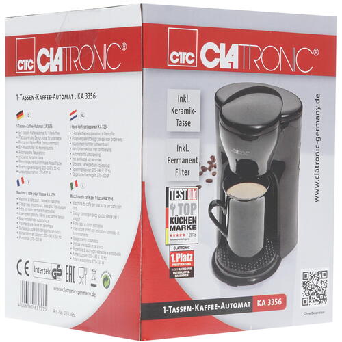 Купить Кофеварка капельная Clatronic KA 3356 черный  7932881. Характеристики, отзывы и цены в Донецке