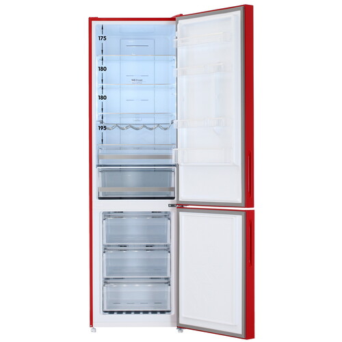 Купить Холодильник с морозильником   DEXP RF-CN350DMG/S красный  9136758. Характеристики, отзывы и цены в Донецке