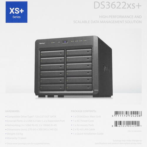 Купить Сетевое хранилище (NAS) Synology DiskStation DS3622xs+  5088317. Характеристики, отзывы и цены в Донецке