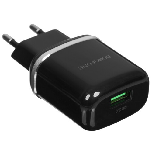Купить Сетевое зарядное устройство Borofone BA36A черный  5474880. Характеристики, отзывы и цены в Донецке