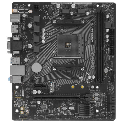 Купить Материнская плата ASRock A520M-HVS  1663778. Характеристики, отзывы и цены в Донецке