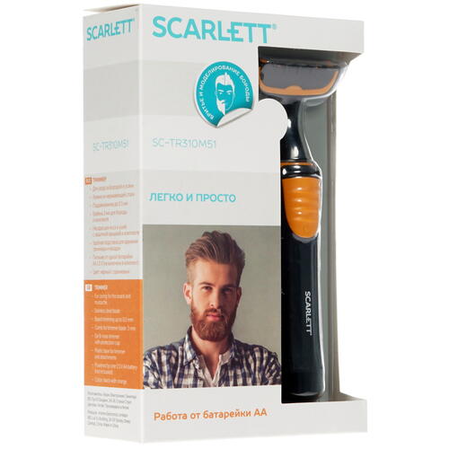 Купить Триммер Scarlett SC-TR310M51 черный/оранжевый  8146959. Характеристики, отзывы и цены в Донецке