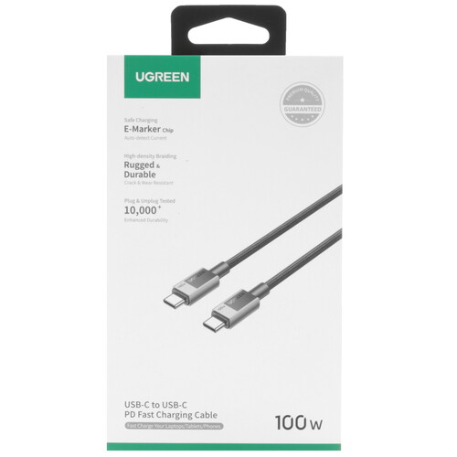 Купить Кабель круглый Ugreen USB Type-C - USB Type-C серый 3 м  5600456. Характеристики, отзывы и цены в Донецке