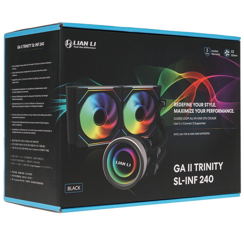 Купить Система охлаждения LIAN LI GALAHAD II TRINITY 240 SL-INF черная  5430712. Характеристики, отзывы и цены в Донецке