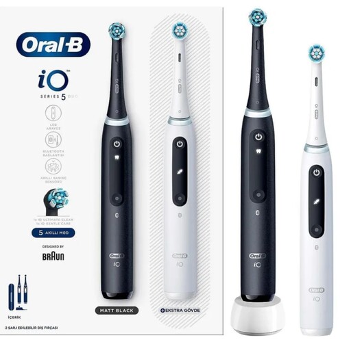 Купить Набор зубных щеток ORAL-B iO Series 5 Duo белый, черный  5604224. Характеристики, отзывы и цены в Донецке