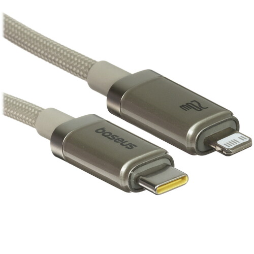 Купить Кабель круглый Baseus Lightning 8-pin - USB Type-C бежевый 2 м  5627708. Характеристики, отзывы и цены в Донецке
