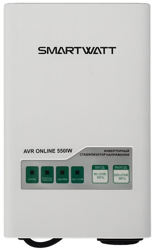 Купить Стабилизатор напряжения SMARTWATT AVR ONLINE 550IW  5663852. Характеристики, отзывы и цены в Донецке