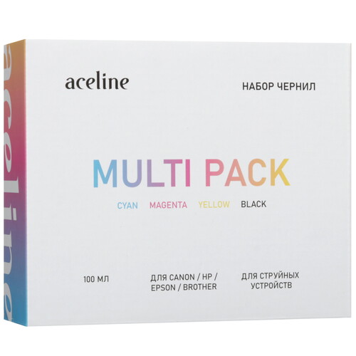 Купить Чернила водорастворимые Aceline CI1-CMYK голубой, желтый, пурпурный, черный  9209865. Характеристики, отзывы и цены в Донецке