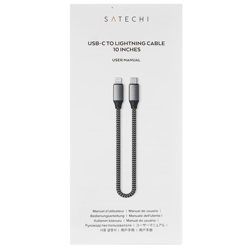 Купить Кабель круглый Satechi Lightning 8-pin MFI - USB Type-C серый 0.25 м  9073173. Характеристики, отзывы и цены в Донецке