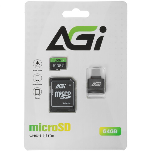 Купить Карта памяти AGI TF138 microSDXC 64 ГБ [AGI064G2ETF138]  5471005. Характеристики, отзывы и цены в Донецке