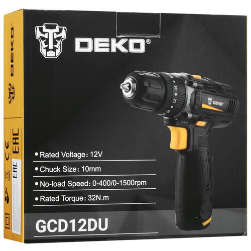 Купить Дрель-шуруповерт DEKO GCD12DU  5355766. Характеристики, отзывы и цены в Донецке