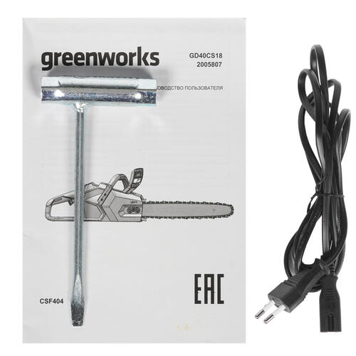 Купить Аккумуляторная цепная пила GreenWorks GD40CS18K4 (2005807UB)  шина - 40 см (16")  8196541. Характеристики, отзывы и цены в Донецке