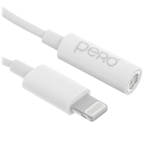 Купить Кабель   PERO Lightning - jack 3.5 мм белый  5474196. Характеристики, отзывы и цены в Донецке