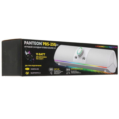 Купить Саундбар PANTEON PBS-250 Plus белый  9317294. Характеристики, отзывы и цены в Донецке