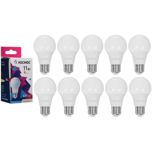 Купить Комплект светодиодных ламп Космос LED11wA60E2730_10  5612211. Характеристики, отзывы и цены в Донецке