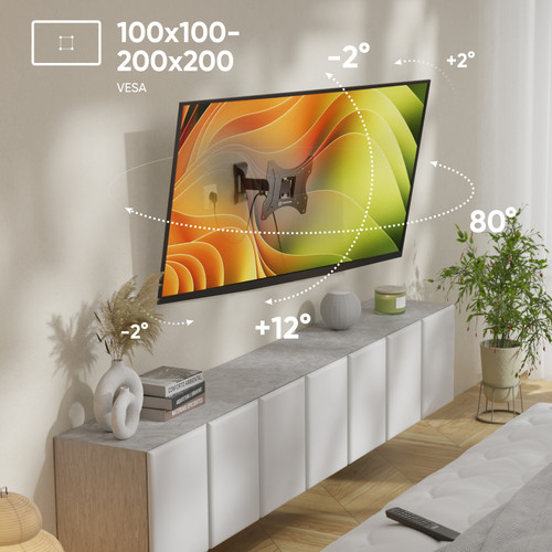 Купить Кронштейн для ТВ ONKRON M2S черный  4830316. Характеристики, отзывы и цены в Донецке