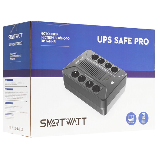 Купить ИБП SMARTWATT UPS SAFE PRO 1000  9095410. Характеристики, отзывы и цены в Донецке