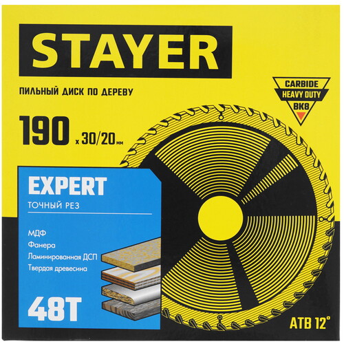 Купить Диск пильный STAYER 3682-190-30-48_z01  9107339. Характеристики, отзывы и цены в Донецке
