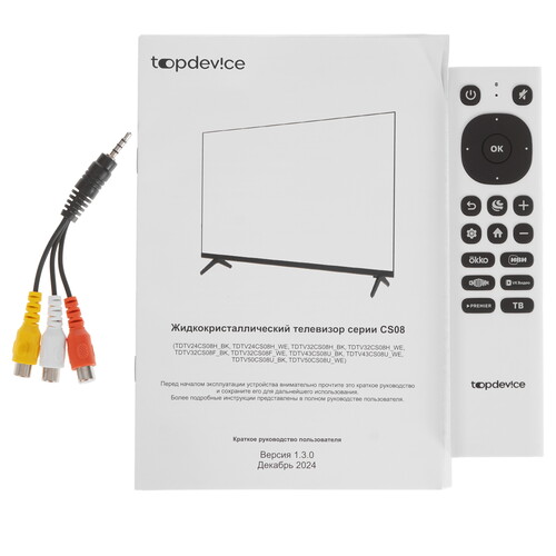 Купить 24" (60 см) Телевизор Topdevice TDTV24CS08H белый  9239241. Характеристики, отзывы и цены в Донецке
