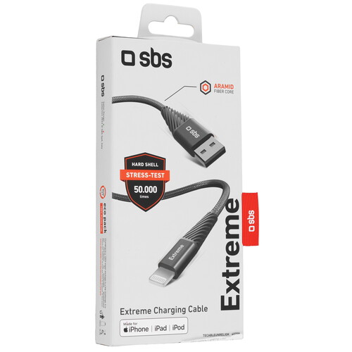 Купить Кабель круглый SBS Lightning 8-pin - USB 2.0 Type-A серебристый 1.5 м  5494463. Характеристики, отзывы и цены в Донецке