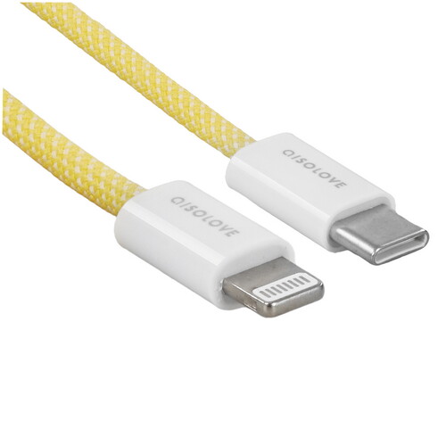 Купить Кабель круглый SOLOVE Lightning 8-pin - USB Type-C желтый 2 м  5479986. Характеристики, отзывы и цены в Донецке