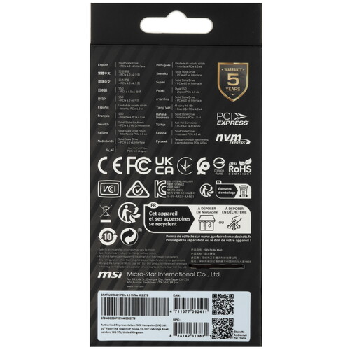Купить 2000 ГБ M.2 NVMe накопитель MSI SPATIUM M461 [S78-440Q550-P83]  5439896. Характеристики, отзывы и цены в Донецке