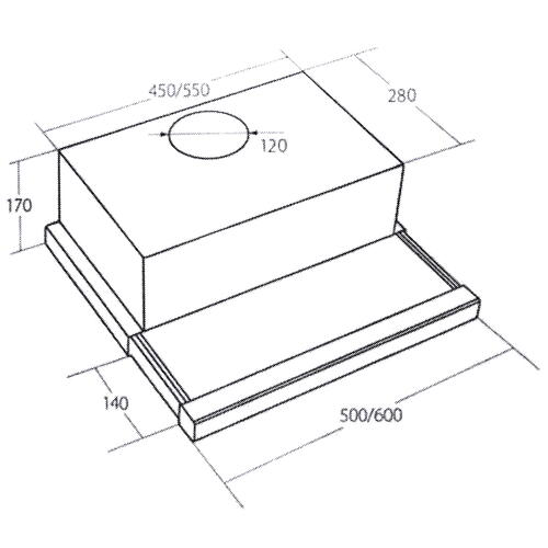 Купить Вытяжка телескопическая Akpo WK-7 Light eco 60 черный/черный  1147126. Характеристики, отзывы и цены в Донецке