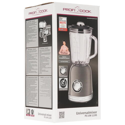 Купить Блендер стационарный Profi Cook PC-UM 1195 серый  8195793. Характеристики, отзывы и цены в Донецке