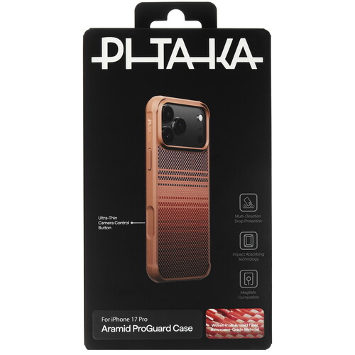 Купить Накладка  Pitaka Aramid ProGuard Case для Apple iPhone 17 Pro коричневый/бежевый, оранжевый, серый, черный  5641007. Характеристики, отзывы и цены в Донецке