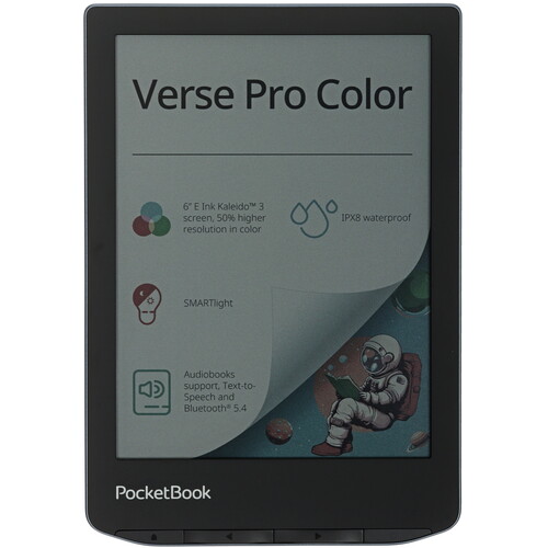 Купить 6" Электронная книга PocketBook Verse Pro Color голубой  5472939. Характеристики, отзывы и цены в Донецке