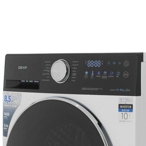 Купить Стиральная машина DEXP WF-8C2M белый  9246391. Характеристики, отзывы и цены в Донецке