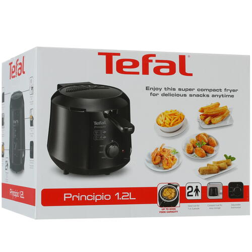 Купить Фритюрница Tefal Principio FF230831 черный  5011499. Характеристики, отзывы и цены в Донецке
