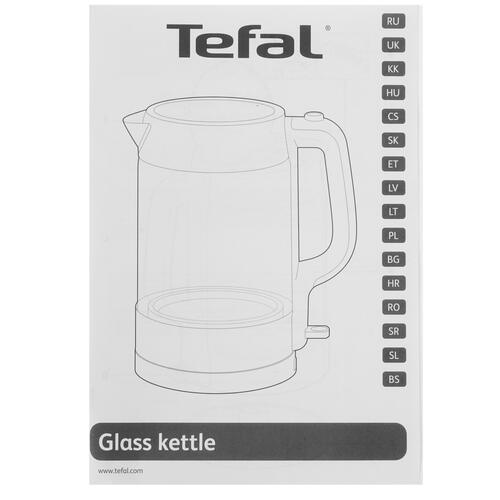 Купить Электрочайник Tefal Glass Kettle KI770D30 серебристый  9071491. Характеристики, отзывы и цены в Донецке