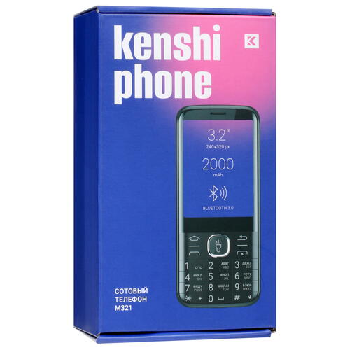 Купить Сотовый телефон KENSHI M321 черный  9014327. Характеристики, отзывы и цены в Донецке