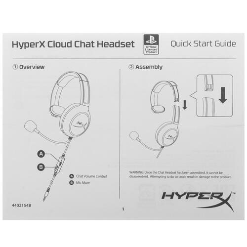 Купить Проводная моногарнитура HyperX Cloud Chat 2022 HX-HSCCHS-BK черный  5070048. Характеристики, отзывы и цены в Донецке