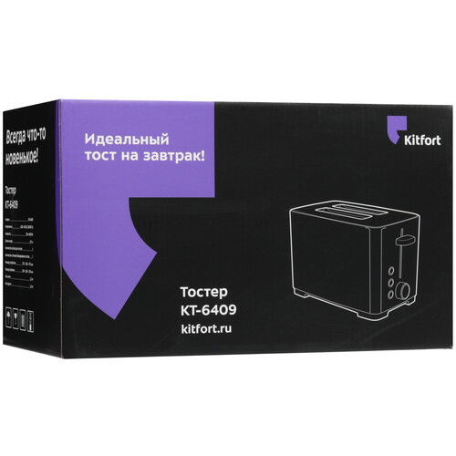 Купить Тостер Kitfort КТ-6409 розовый  9186274. Характеристики, отзывы и цены в Донецке