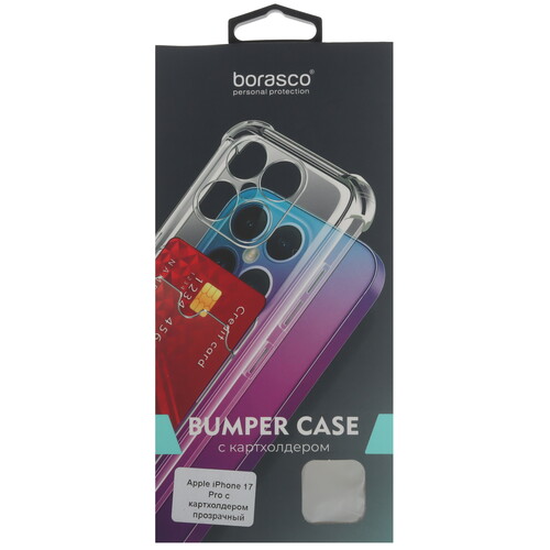 Купить Накладка  BoraSCO Bumper Case для Apple iPhone 17 Pro прозрачный  5637743. Характеристики, отзывы и цены в Донецке