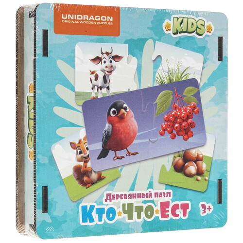 Купить Пазл Unidragon Кто что ест 3+  9136961. Характеристики, отзывы и цены в Донецке