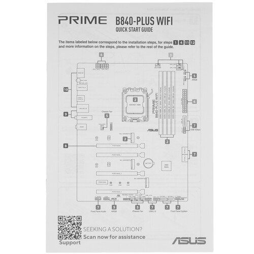 Купить Материнская плата ASUS PRIME B840-PLUS WI-FI  5618736. Характеристики, отзывы и цены в Донецке