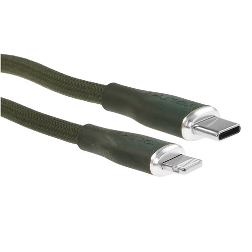 Купить Кабель круглый VOLTME Lightning 8-pin - USB Type-C зеленый 2 м  9210876. Характеристики, отзывы и цены в Донецке