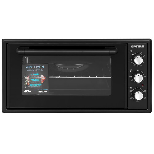 Купить Мини-печь OPTIMA MO-48BLF черный  9269536. Характеристики, отзывы и цены в Донецке