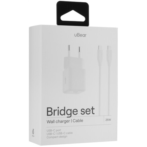 Купить Сетевое зарядное устройство uBear Bridge Set 25 белый  5466111. Характеристики, отзывы и цены в Донецке