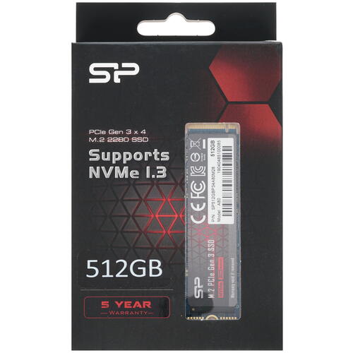 Купить 512 ГБ M.2 NVMe накопитель Silicon Power P34A80 [SP512GBP34A80M28]  1374868. Характеристики, отзывы и цены в Донецке